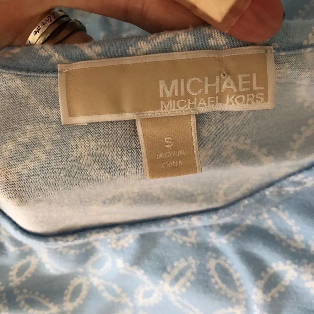 Michael Kors‎ Logo Short Sleeve T-Shirt with Gold Accent Size Small